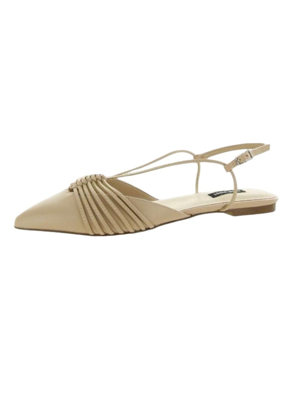 NINE WEST Faux Leather Slingback Flats - Cream